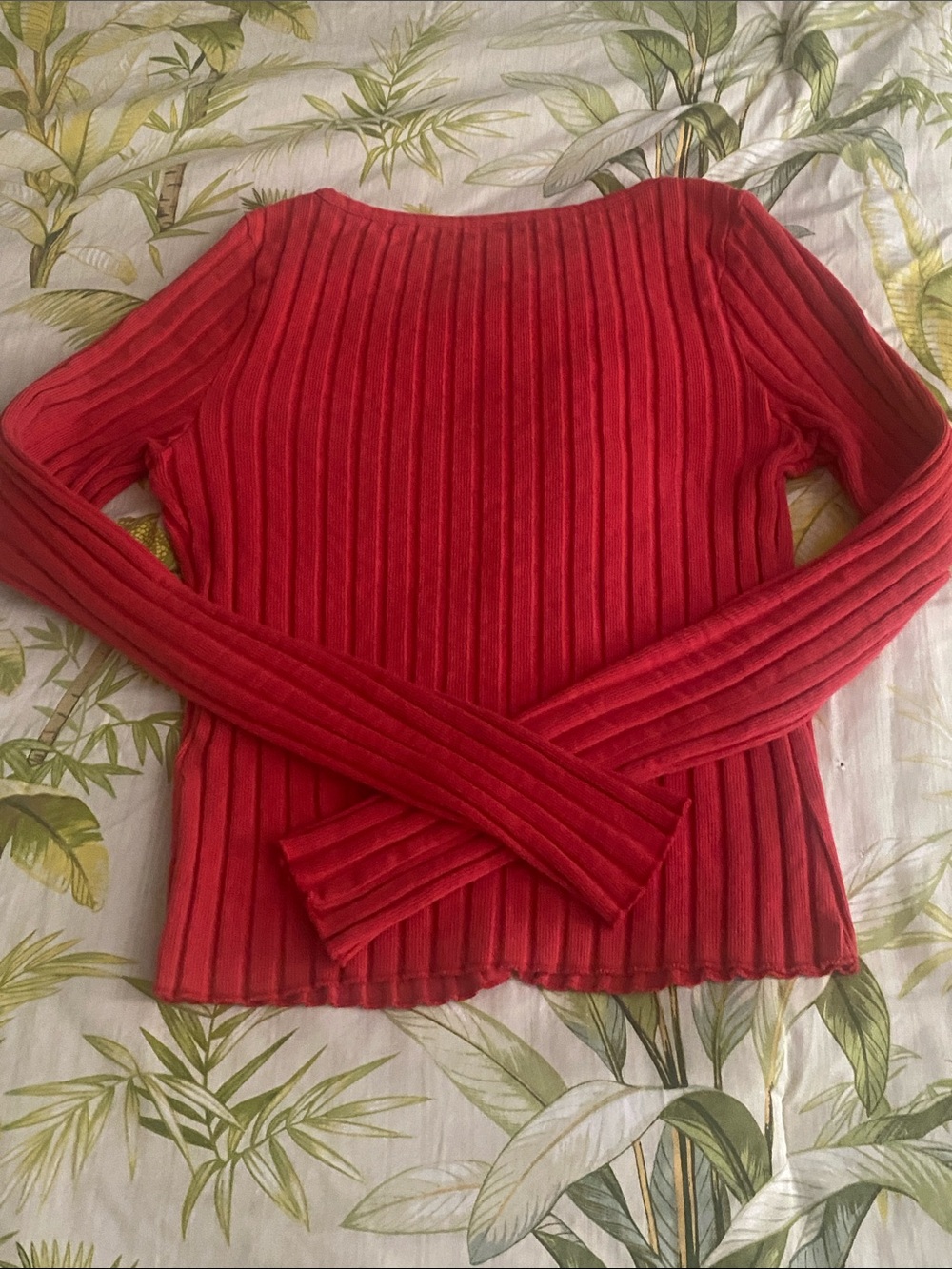 Free People Coral Ribbed Button-Up Cardigan - Picture 4 of 5